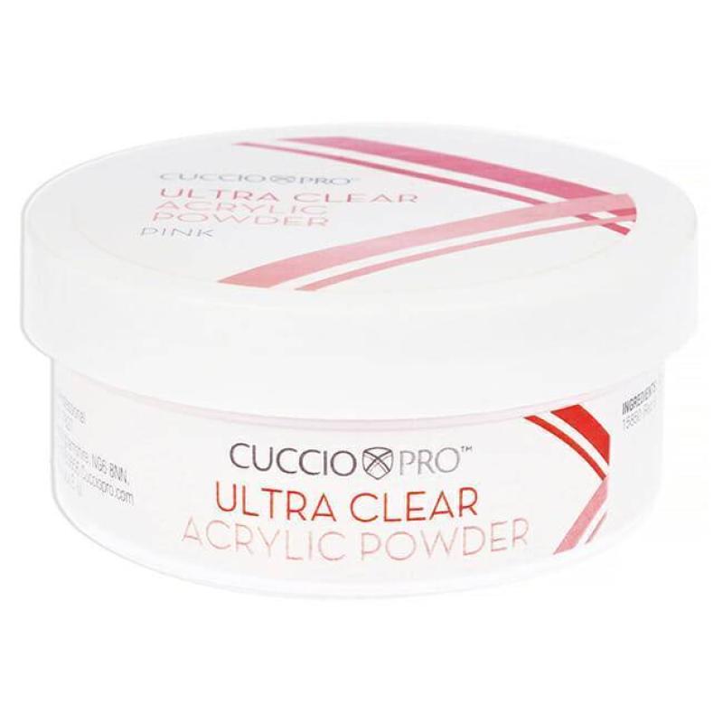Ultra Clear Acrylic Powder - Pink by Cuccio Pro for Women - 1.6 oz Acrylic Powder