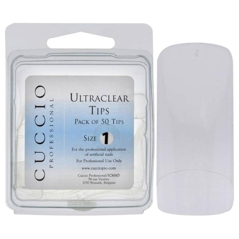 Ultraclear Tips - 1 by Cuccio Pro for Women - 50 Pc Acrylic Nails