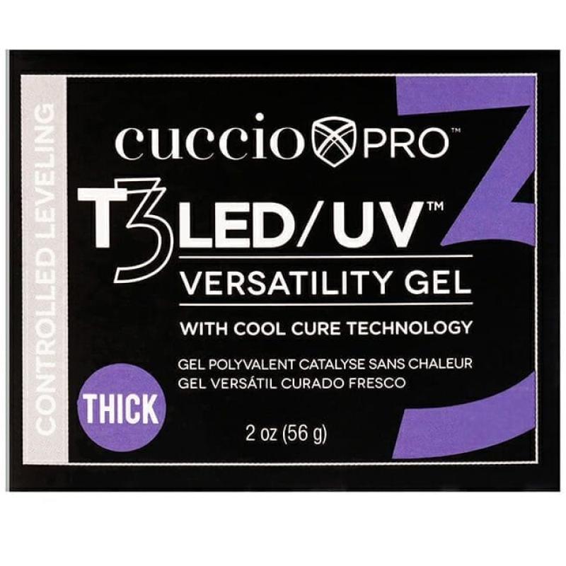 T3 Cool Cure Versatility Gel - Controlled Leveling Opaque Brazillian Blush by Cuccio Pro for Women - 2 oz Nail Gel
