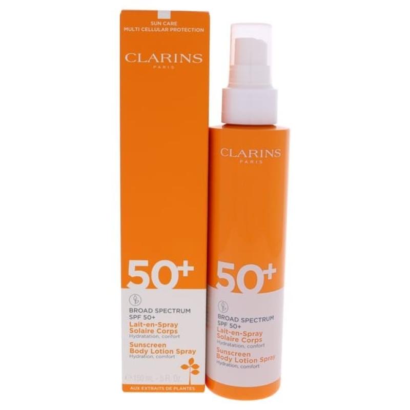 Sun Care Body Lotion Spray by Clarins for Unisex - 5 oz Sunscreen