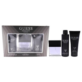 Seductive by Guess for Men - 3 Pc Gift Set 3.4oz EDT Spray, 6oz Deodorizing Body Spray, 6.7oz Shower Gel