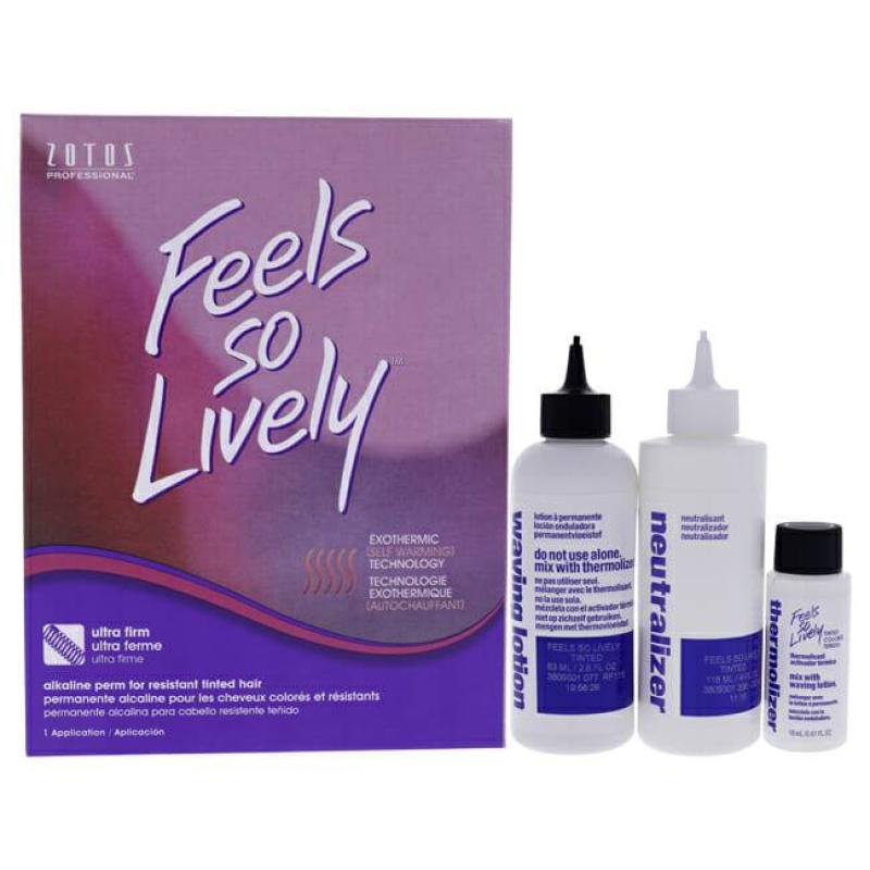 Feels so Lively Tinted Exothermic Perm by Zotos for Unisex - 1 Application Treatment