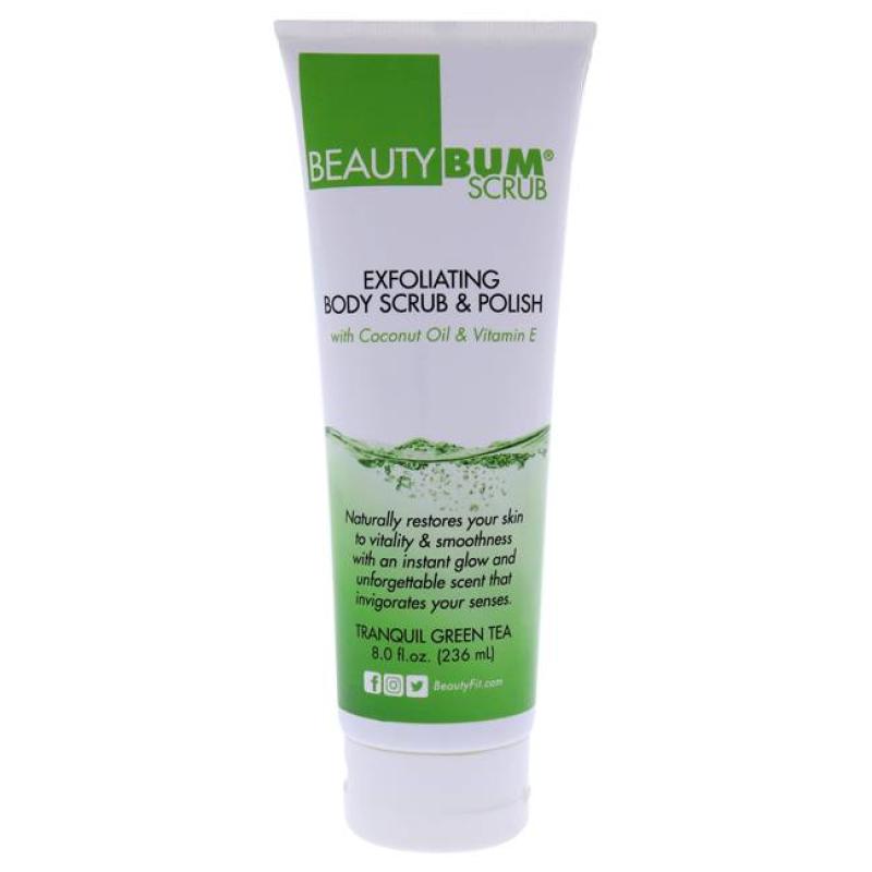 BeautyBum Scrub Exfoliating Body Scrub and Polish - Tranquil Green Tea by BeautyFit for Women - 8 oz Scrub