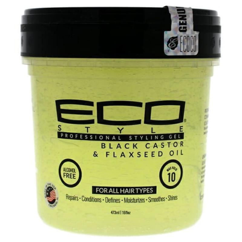Eco Style Gel - Black Castor Flaxseed Oil by Ecoco for Unisex - 16 oz Gel