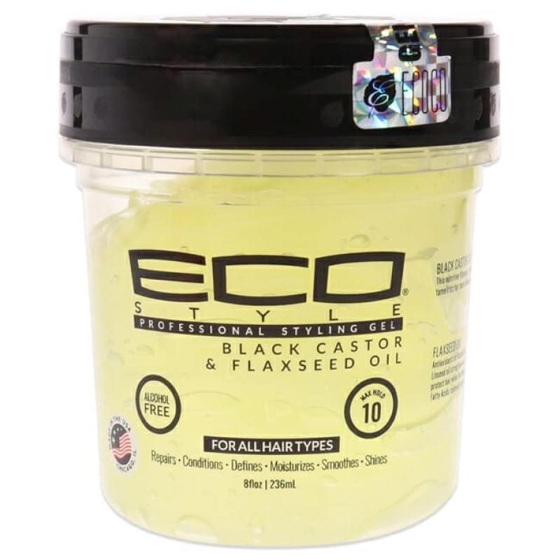 Eco Shine Gel - Black Castor and Flaxseed by Ecoco for Unisex - 8 oz Gel