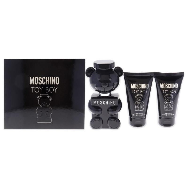 Moschino Toy Boy by Moschino for Men - 3 Pc Gift Set 1.7oz EDP Spray, 1.7oz Bath and Shower Gel, 1.7oz After Shave Balm