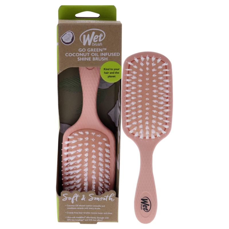 Go Green Oil Infused Shine Brush - Coconut Oil by Wet Brush for Unisex - 1 Pc Hair Brush