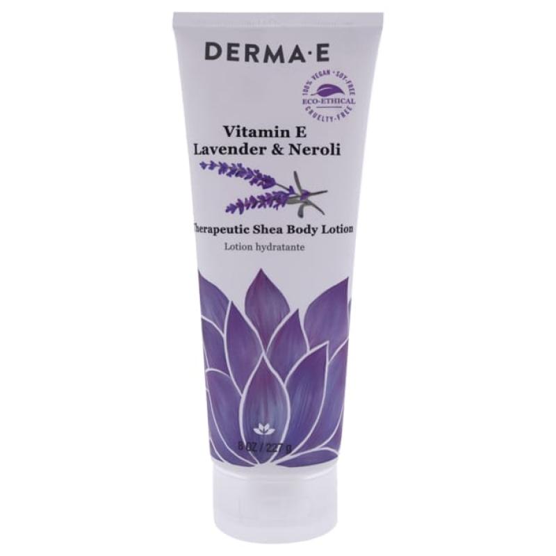 Vitamin E Therapeutic Shea Body Lotion - Lavender-Neroli by Derma-E for Unisex - 8 oz Body Lotion
