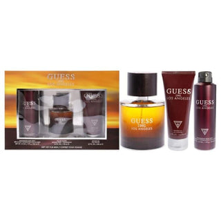 Guess 1981 Los Angeles by Guess for Men - 3 Pc Gift Set 3.4oz EDT Spray, 6.0oz Body Spray, 6.7oz Shower Gel
