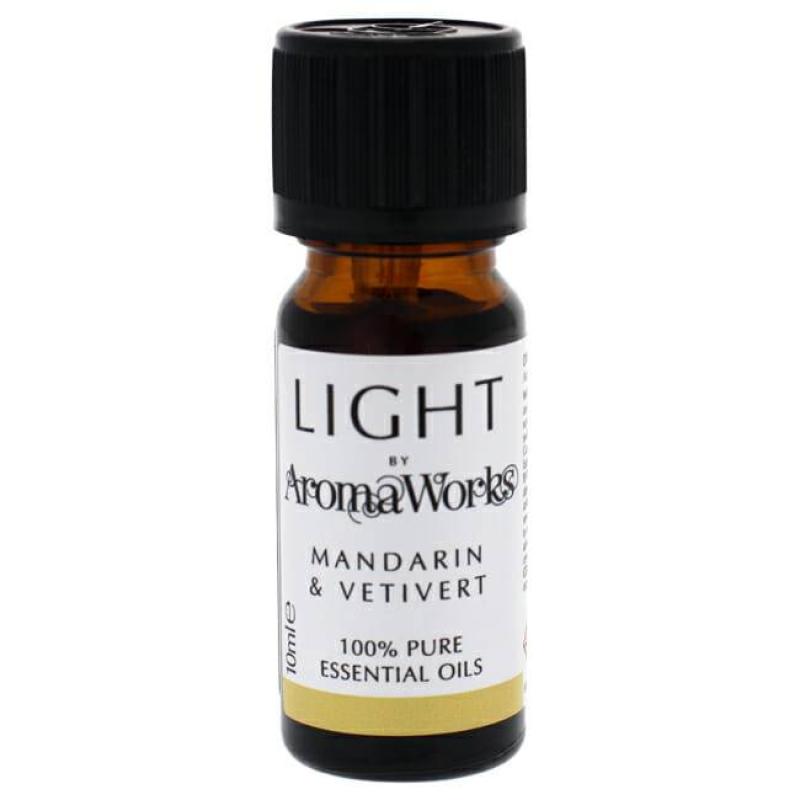 Light Essential Oil - Mandarin and Vetivert by Aromaworks for Unisex - 0.33 oz Oil