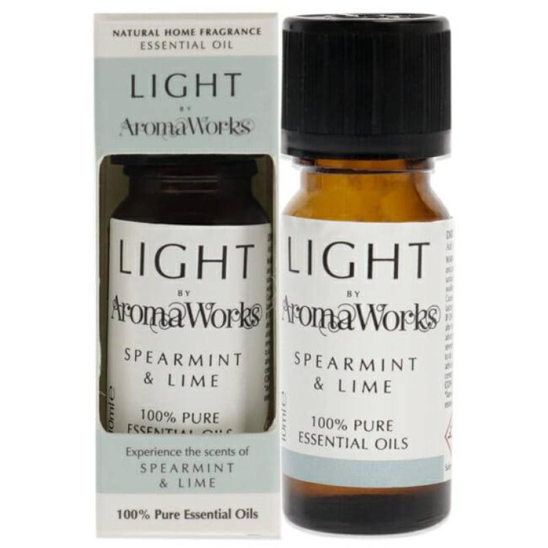 Light Essential Oil - Spearmint and Lime by Aromaworks for Unisex - 0.35 oz Oil