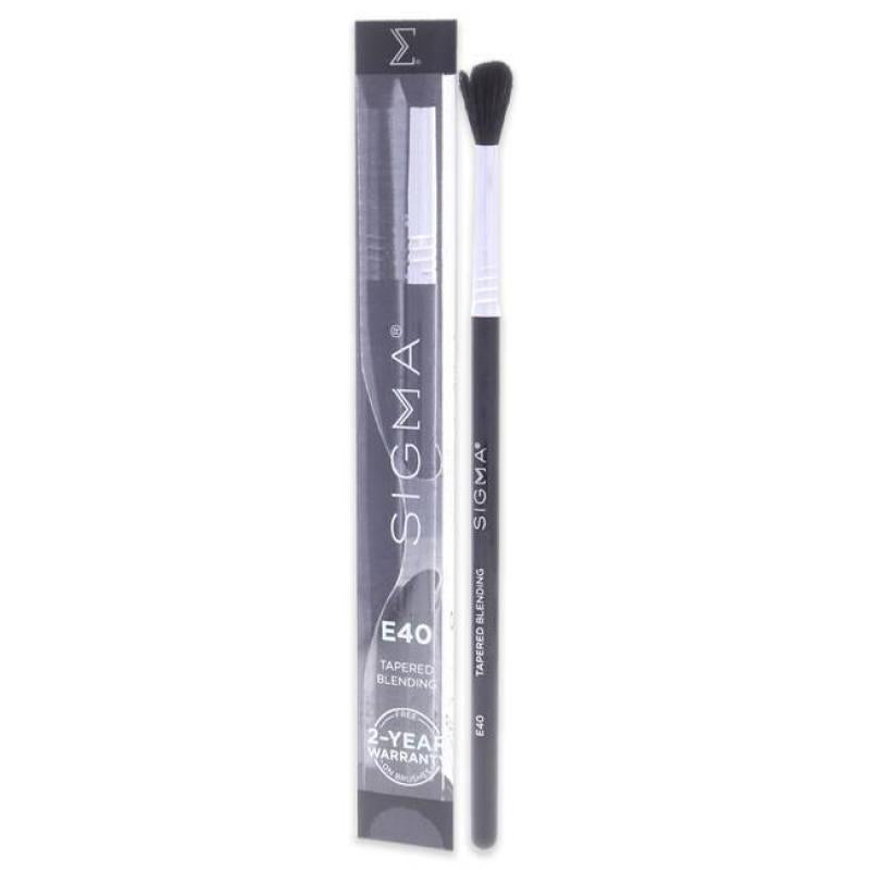 Tapered Blending Brush - E40 Black-Chrome by SIGMA Beauty for Women - 1 Pc Brush
