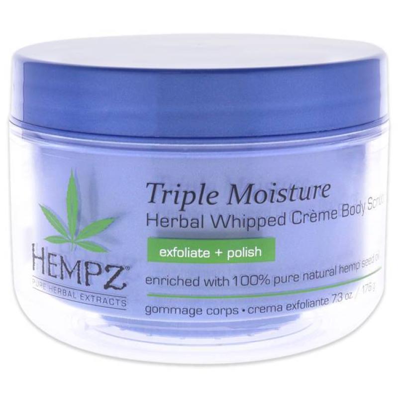 Triple Moisture Herbal Whipped Creme Body Scrub by Hempz for Unisex - 7.3 oz Scrub