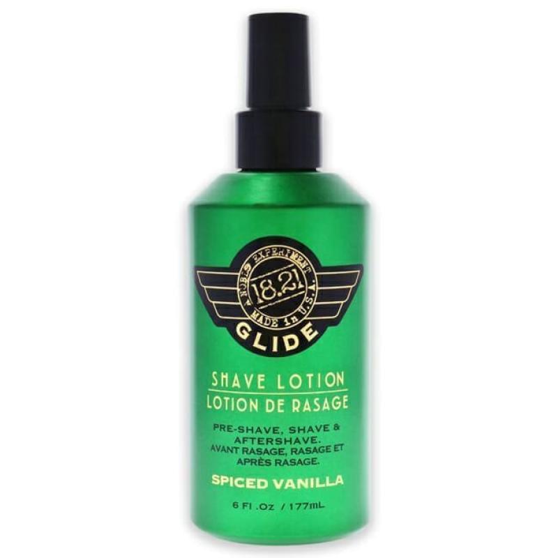 Glide Shave Lotion - Spiced Vanilla by 18.21 Man Made for Men - 6 oz Shave Lotion