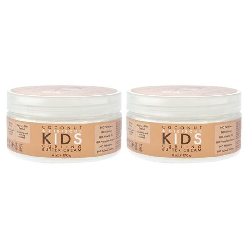 Coconut &amp; Hibiscus Kids Curling Butter Cream - Pack of 2 by Shea Moisture for Kids - 6 oz Cream