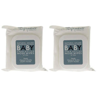 Natural Saline Fragrance-Free Baby Shea Butter Nose Wipes - Pack of 2 by Shea Moisture for Kids - 30 Count Wipes