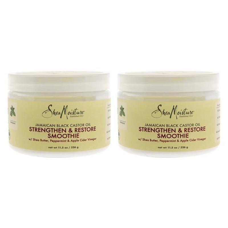 Jamaican Black Castor Oil Strengthen &amp; Restore Smoothie Cream - Pack of 2 by Shea Moisture for Unisex - 12 oz Cream