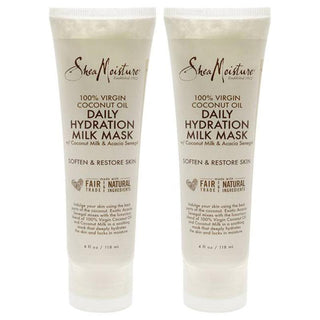 100% Virgin Coconut Oil Daily Hydration Milk Mask - Pack of 2 by Shea Moisture for Unisex - 4 oz Mask