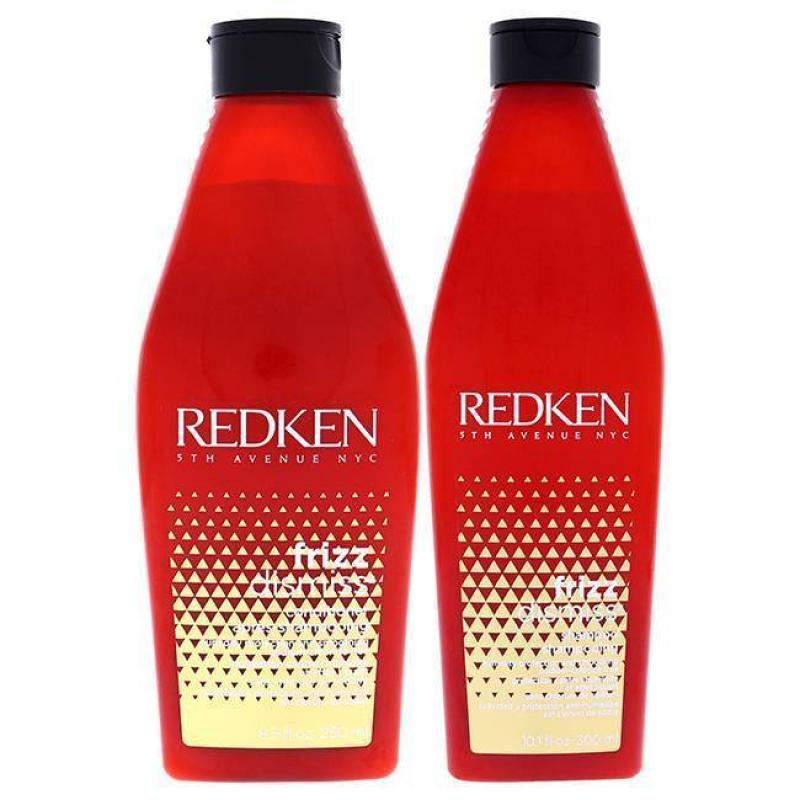 Frizz Shampoo and Conditioner Kit by Redken for Unisex - 2 Pc Kit 10.1oz Shampoo, 8.5oz Conditioner