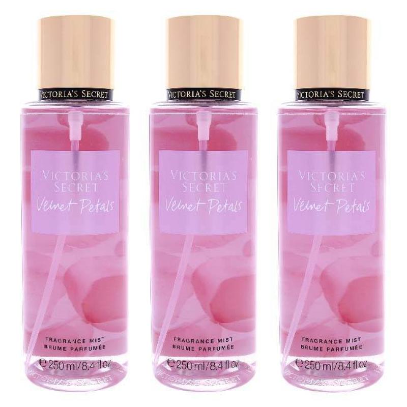 Velvet Petals by Victorias Secret for Women - 8.4 oz Fragrance Mist - Pack of 3