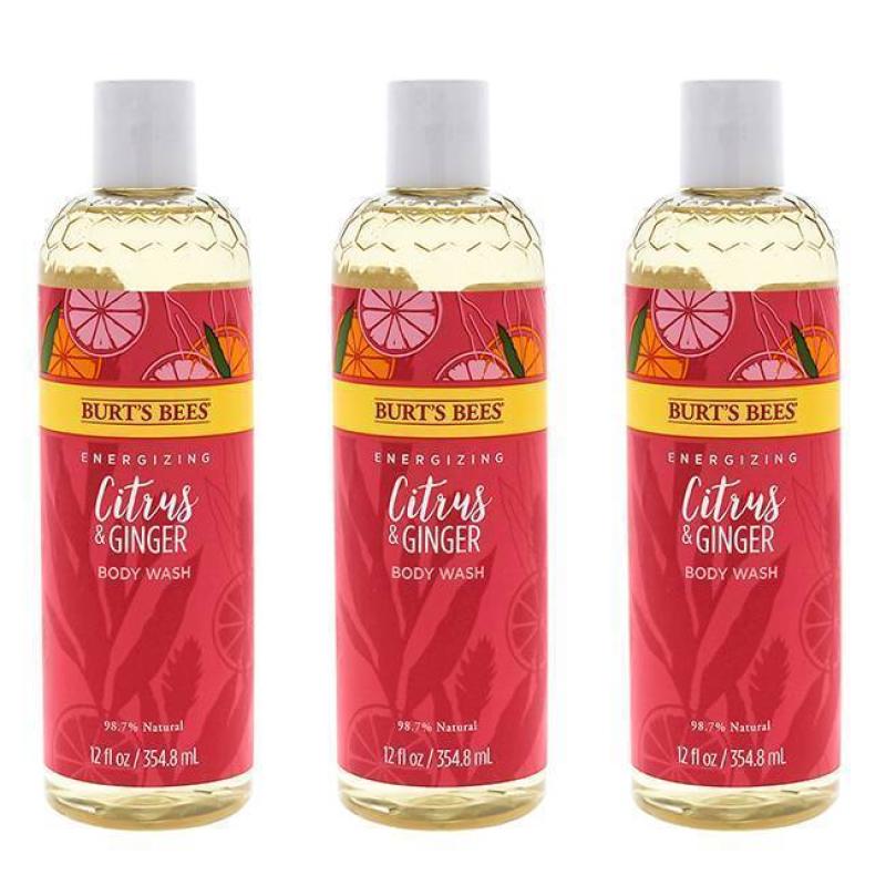 Energizing Citrus And Ginger Body Wash By Burts Bees For Women - 12 Oz Body Wash - Pack Of 3
