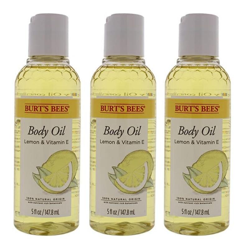 Body Oil - Lemon and Vitamin E by Burts Bees for Unisex - 5 oz Oil - Pack of 3