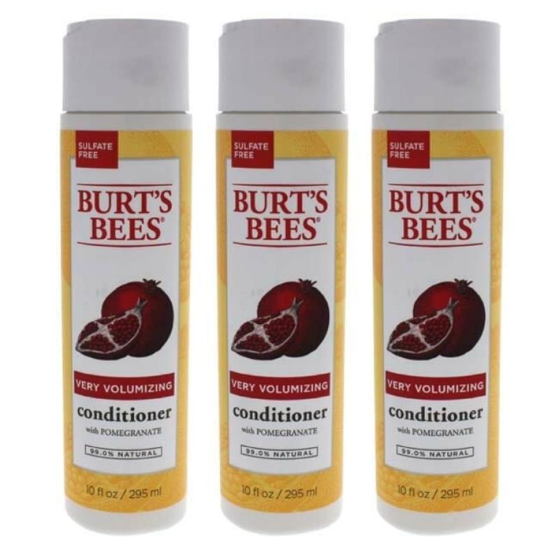 Very Volumizing Pomegranate by Burts Bees for Unisex - 10 oz Conditioner - Pack of 3