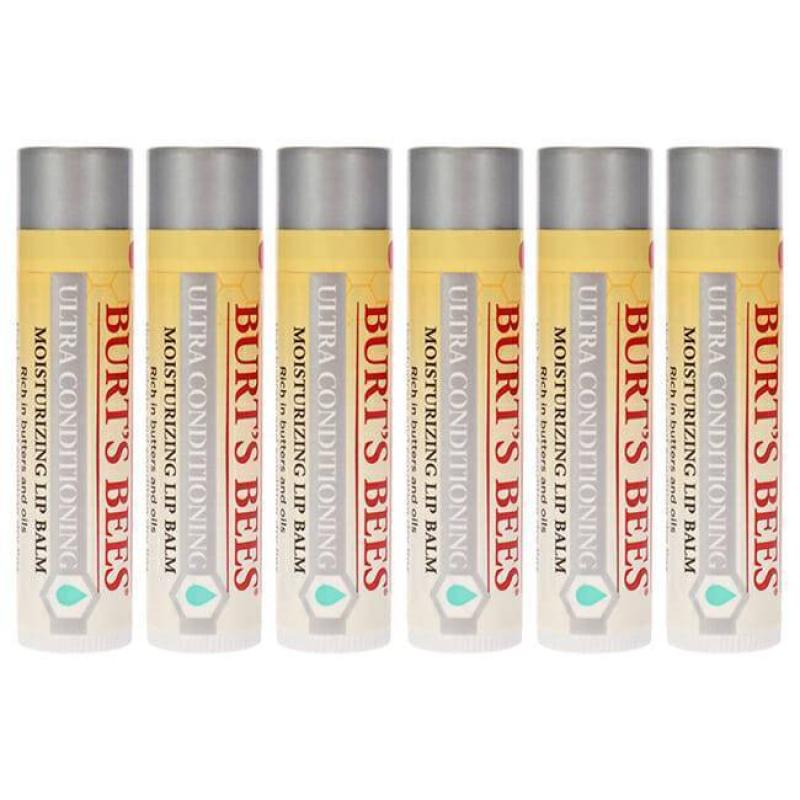 Ultra Conditioning Lip Balm by Burts Bees for Unisex - 0.15 oz Lip Balm - Pack of 6