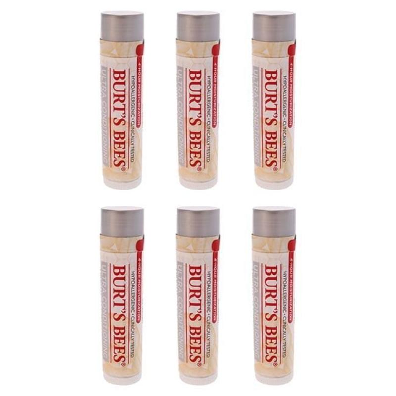 Ultra Conditioning Lip Balm with Kokum Butter Blister by Burts Bees for Unisex - 0.15 oz Lip Balm - Pack of 6