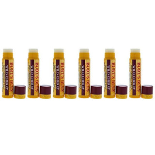 Wild Cherry Moisturizing Lip Balm by Burts Bees for Unisex - 0.15 oz Lip Balm - Pack of 6