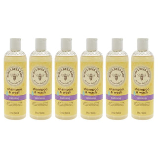 Baby Shampoo and Wash Calming by Burts Bees for Kids - 12 oz Shampoo and Body Wash - Pack of 6