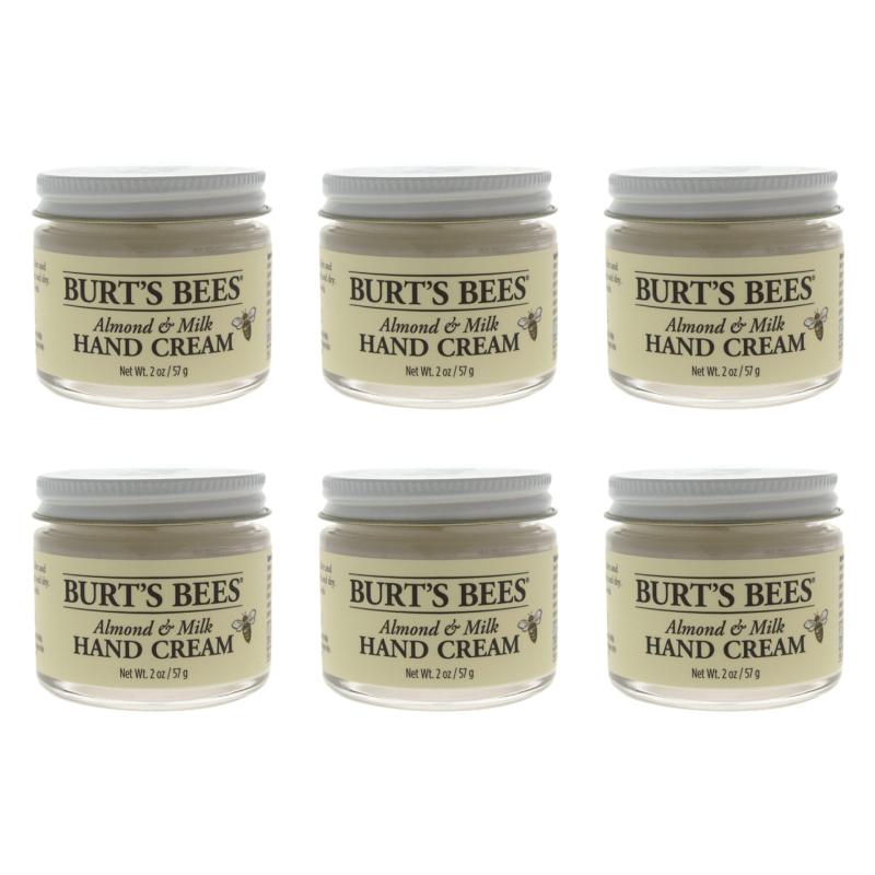 Almond and Milk Hand Cream by Burts Bees for Unisex - 2 oz Cream - Pack of 6