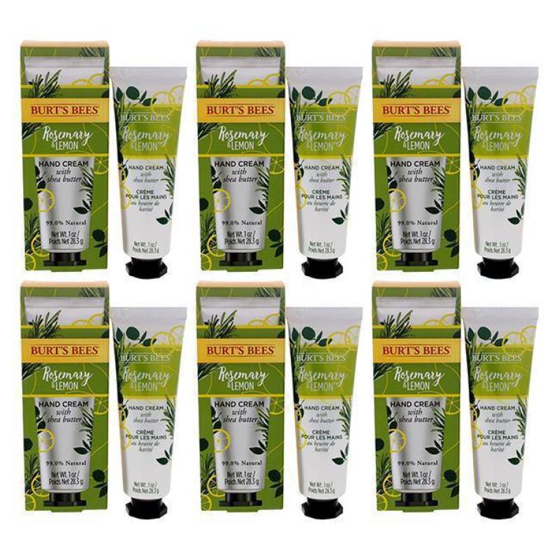 Rosemary and Lemon Hand Cream by Burts Bees for Unisex - 1 oz Cream - Pack of 6