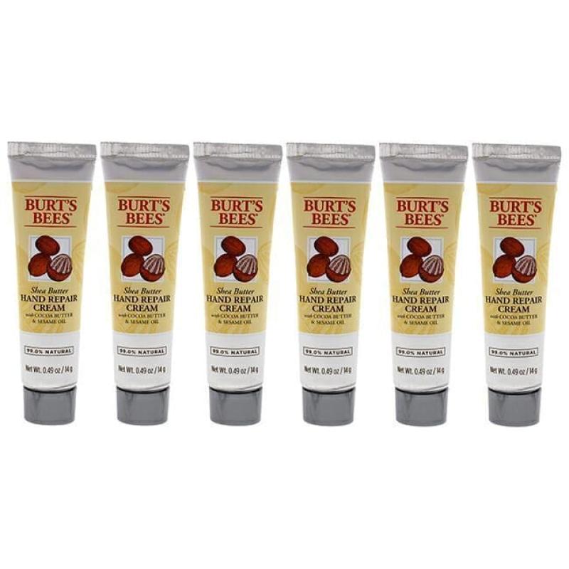 Shea Butter Hand Repair Cream by Burts Bees for Unisex - 0.49 oz Cream - Pack of 6