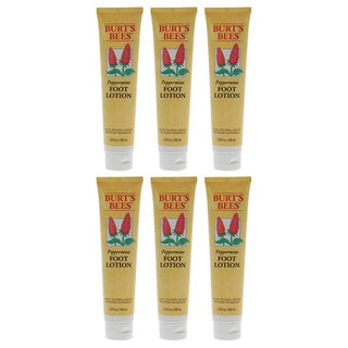 Peppermint Foot Lotion by Burts Bees for Unisex - 3.38 oz Lotion - Pack of 6