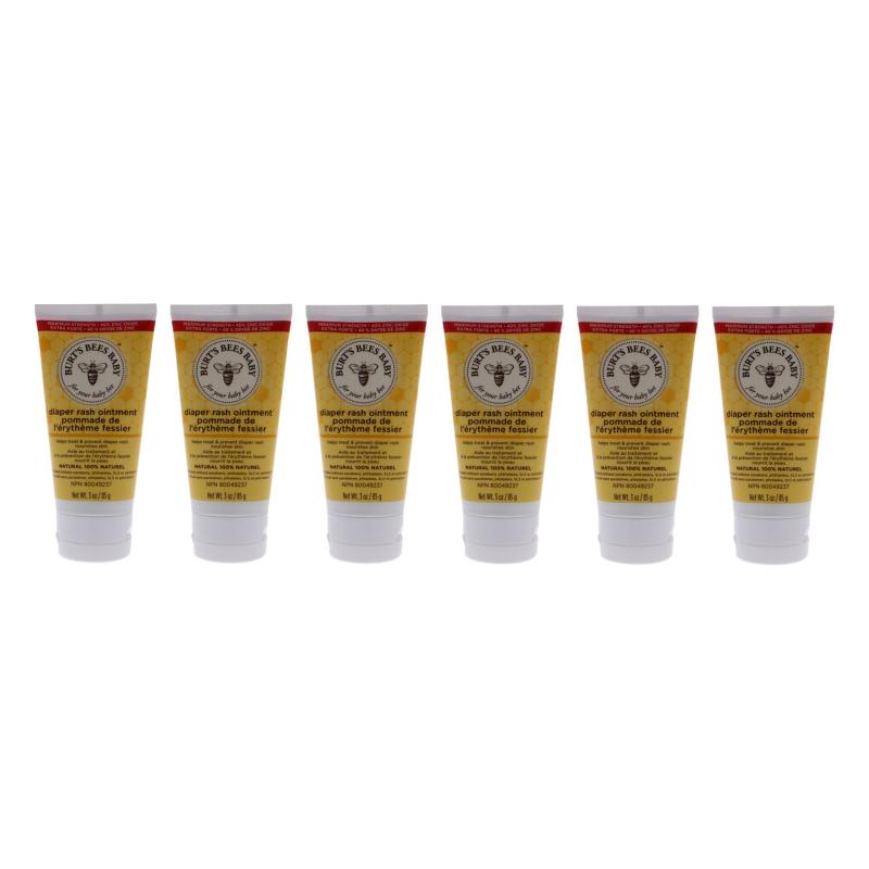 Baby Bee Diaper Rash Ointment by Burts Bees for Kids - 3 oz Ointment - Pack of 6