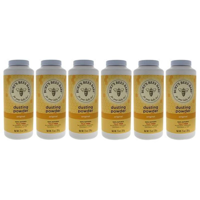 Baby Bee Dusting Powder Original by Burts Bees for Kids - 7.5 oz Powder - Pack of 6