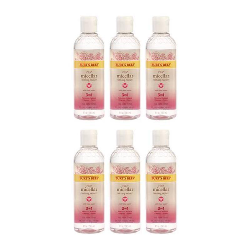 Rose Micellar Toning Water by Burts Bees for Women - 8 oz Toner - Pack of 6