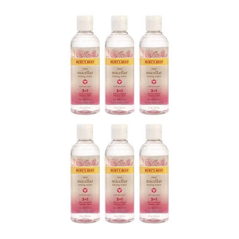 Rose Micellar Toning Water by Burts Bees for Women - 8 oz Toner - Pack of 6