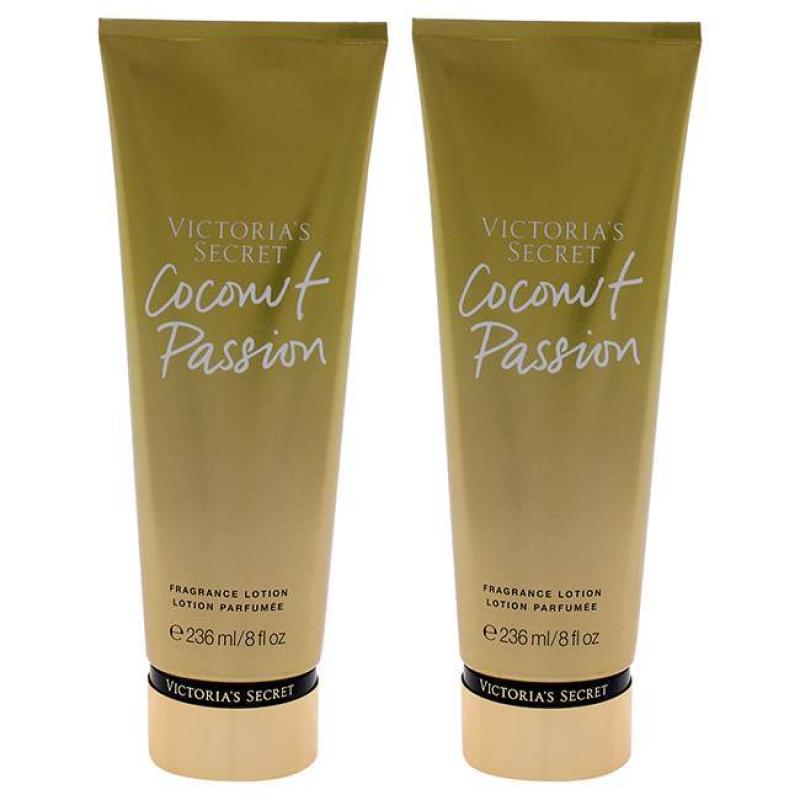 Coconut Passion Fragrance Lotion by Victorias Secret for Women - 8 oz Lotion - Pack of 2