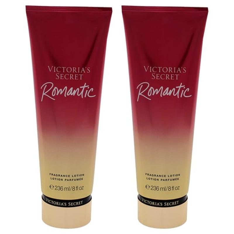 Romantic Fragrance Lotion by Victorias Secret for Women - 8 oz Body Lotion - Pack of 2
