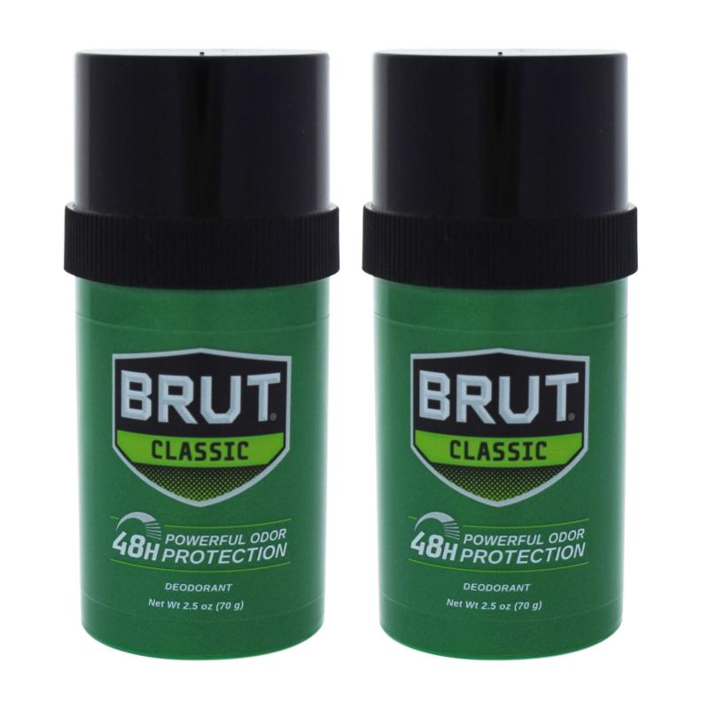 Brut by Faberge Co. for Men - 2.5 oz Deodorant Stick - Pack of 2