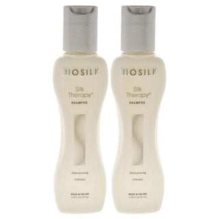 Silk Therapy Shampoo - Travel Size by Biosilk for Unisex - 2.26 oz Shampoo - Pack of 2