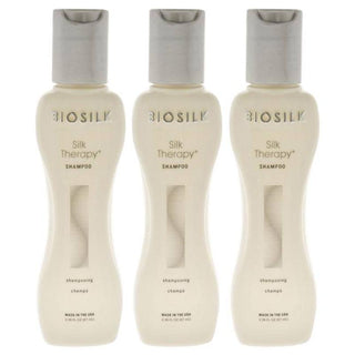 Silk Therapy Shampoo - Travel Size by Biosilk for Unisex - 2.26 oz Shampoo - Pack of 3
