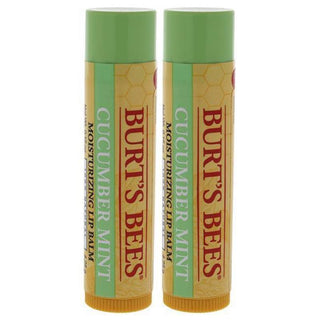 Cucumber Mint Moisturizing Lip Balm by Burts Bees for Women - 0.15 oz Lip Balm - Pack of 2