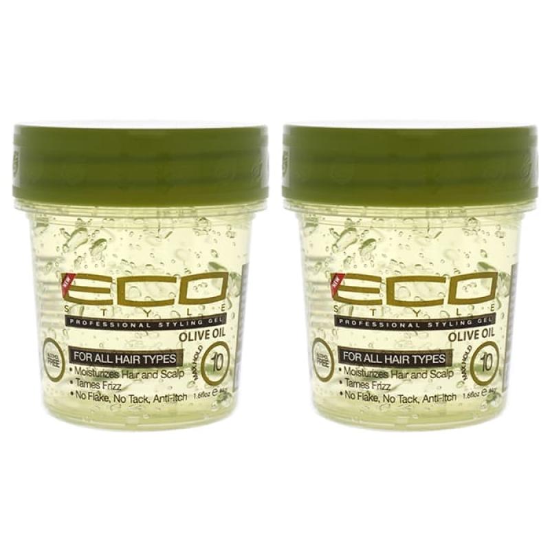 Eco Style Gel - Olive Oil by Ecoco for Unisex - 1.6 oz Gel - Pack of 2