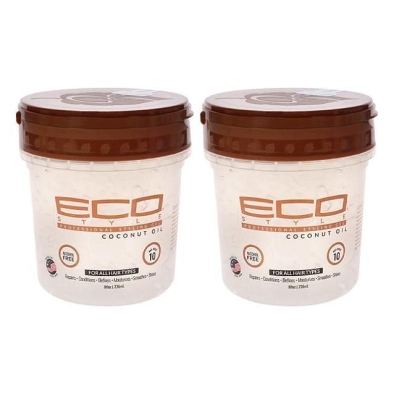 Eco Style Gel - Coconut Oil by Ecoco for Unisex - 8 oz Gel - Pack of 2