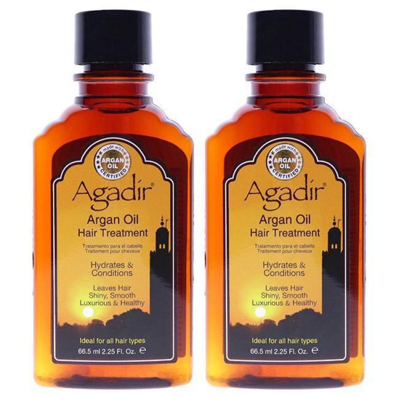 Argan Oil Hair Treatment by Agadir for Unisex - 2.25 oz Treatment - Pack of 2
