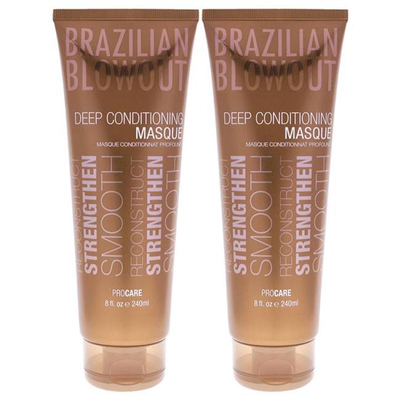 Acai Deep Conditioning Masque by Brazilian Blowout for Unisex - 8 oz Masque - Pack of 2