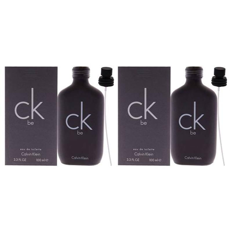 CK Be by Calvin Klein for Unisex - 3.4 oz EDT Spray - Pack of 2